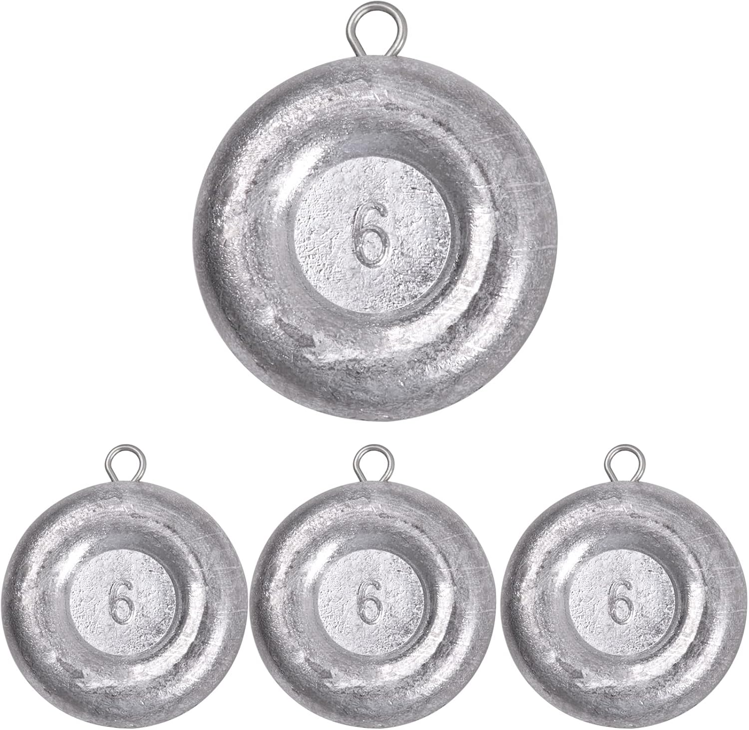 Disc Sinkers Fishing Weights Coin Sinkers Saltwater Surf Fishing Weights Bottom Fishing Drifting Trolling Catfishing Fishing Sinkers Weights Saltwater Tackle 1oz 2oz 3oz 4oz 5oz 6oz 8oz