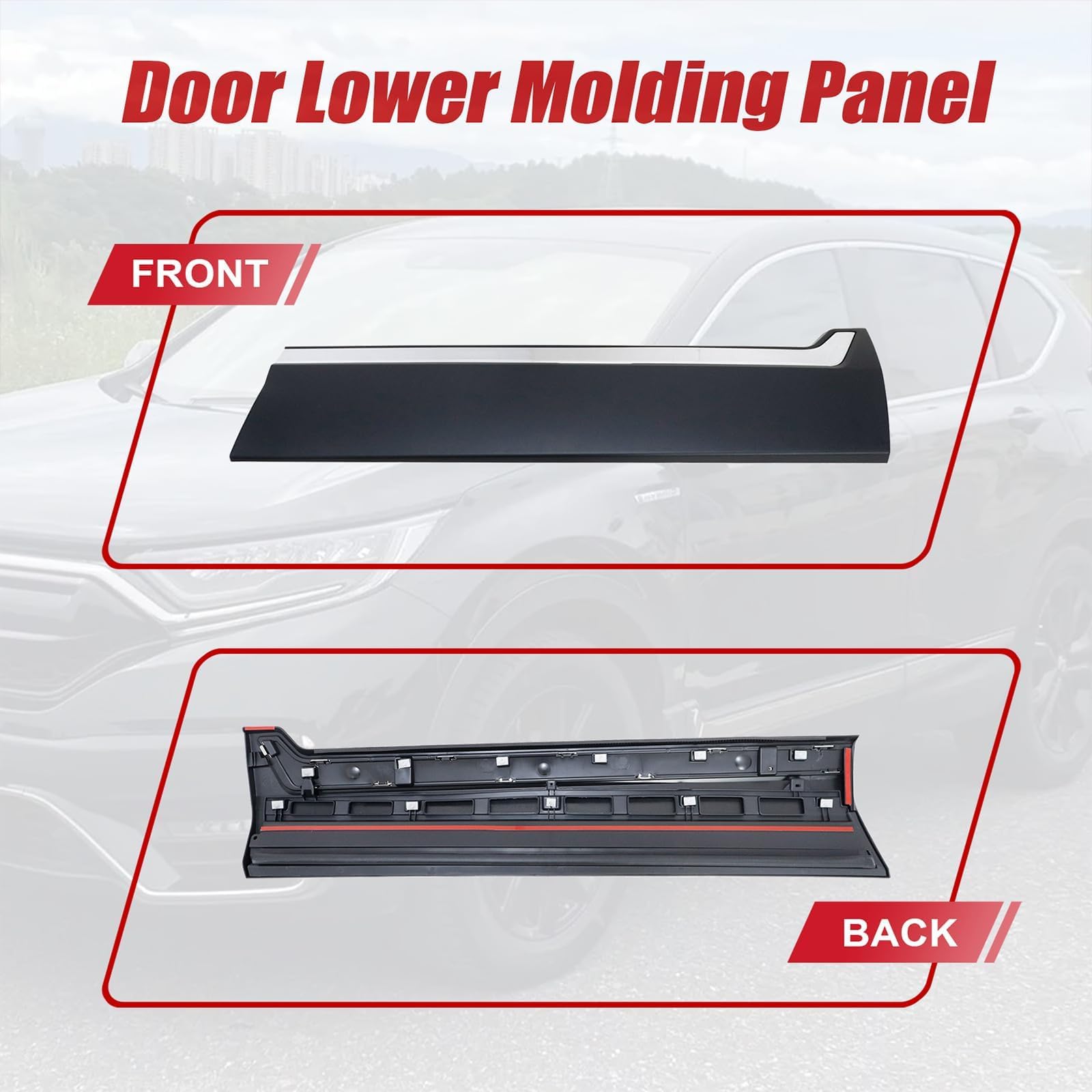 Amazon.com: SecosAutoparts Front Right Side Door Lower Molding