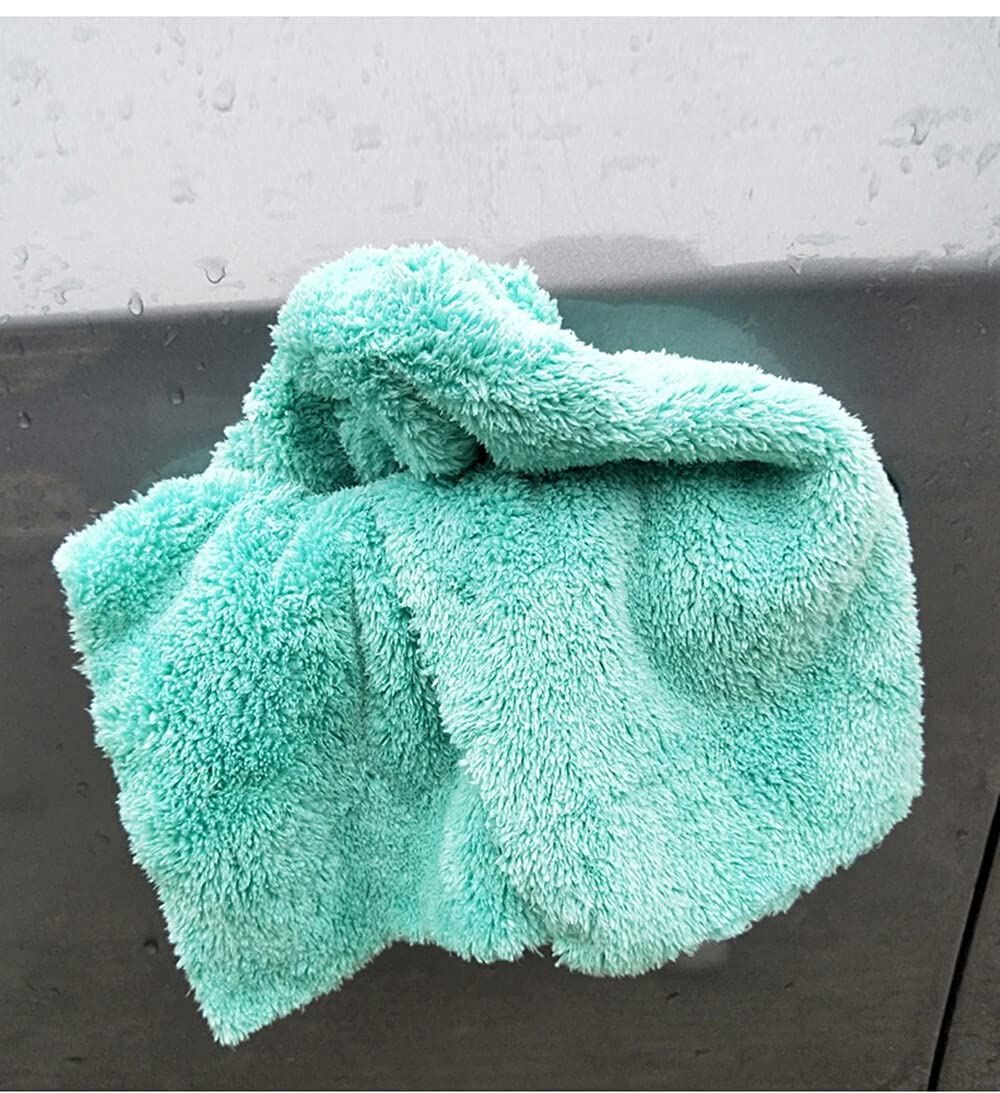 ACiyD Dry Towel Premium Microfiber Car Detailing Super Absorbent Towel Ultra Soft Edgeless Car Washing Drying Towel 40X40CM (Color : Style 1 Blue) (30x40cm Green)