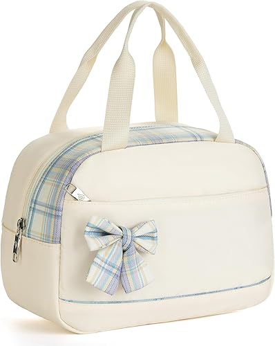 Miniatura 8 de Bolsa de almuerzo para mujeres y hombres, lindas bolsas de mano reutilizables y aisladas, estuche de playa de gran capacidad, bolsa de mano fresca