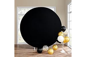 7.2ft Black Round Backdrop Cover for 7/7.2ft Circle Stand