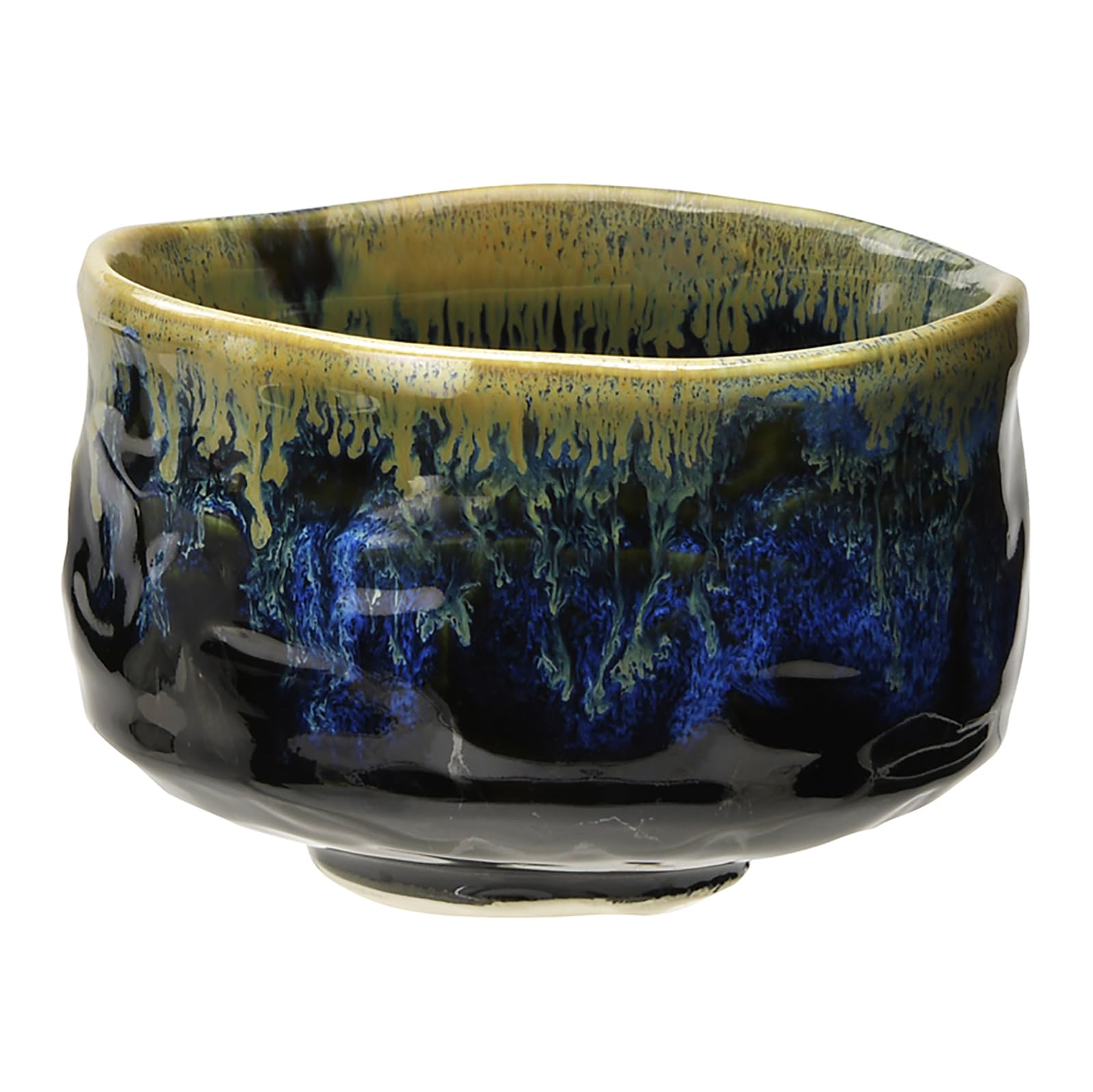 Mino Ware Matcha Bowl – Kiln-Glazed Navy