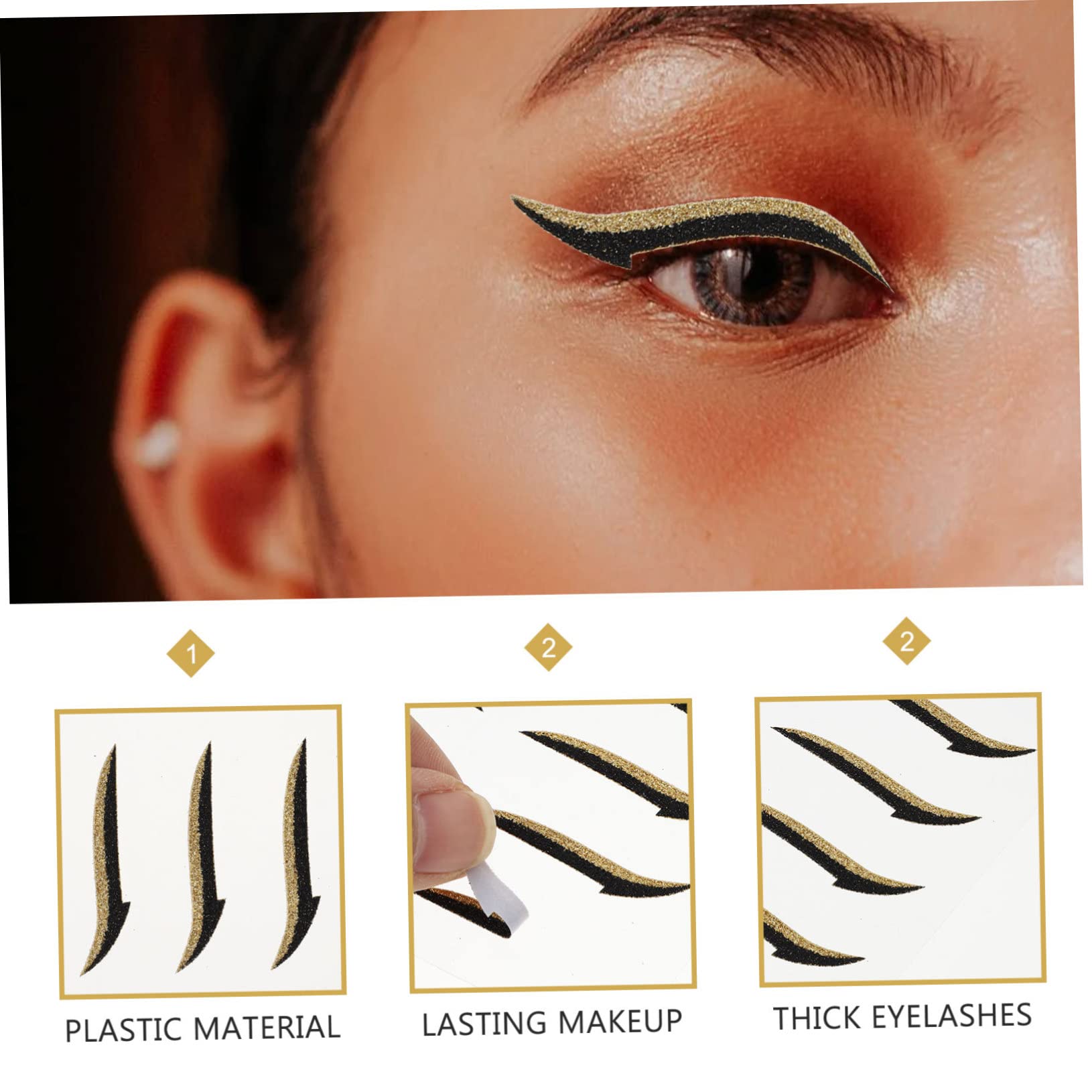 160paia Eyeliner Stickers Riutilizzabili Per Adatti Per Cosplay e Speciali Facili Applicare e Compatibili
