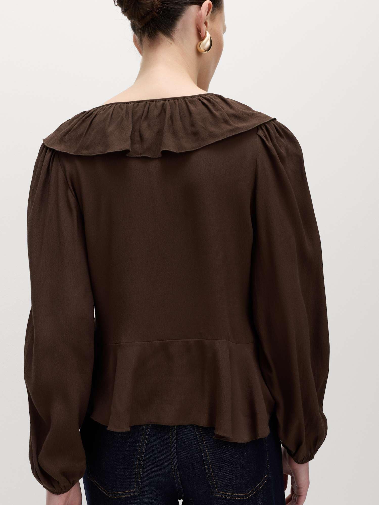 Marks & Spencer Donna Aderente Ruffle Camicetta – vestibilità Regolare