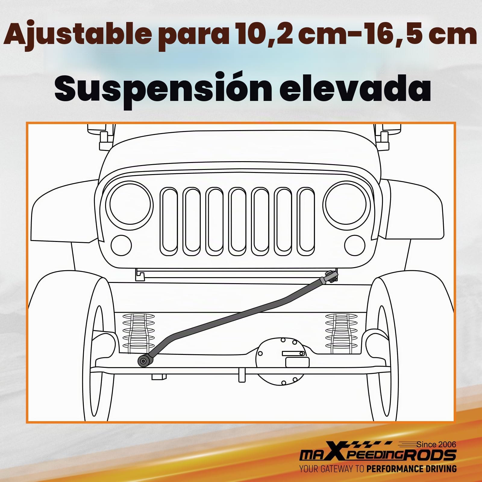 maXpeedingrods Brazos para Jeep Cherokee XJ 1984‑2001 | No Para Rhd, Acero, Pintura Polvo, Delantero
