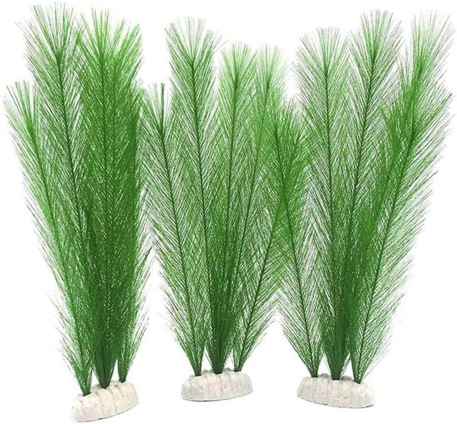 Fish Tank Artificial Aquarium Decoration Green Water Plant Silk Fabric Plastic Made (As Shown One Size)