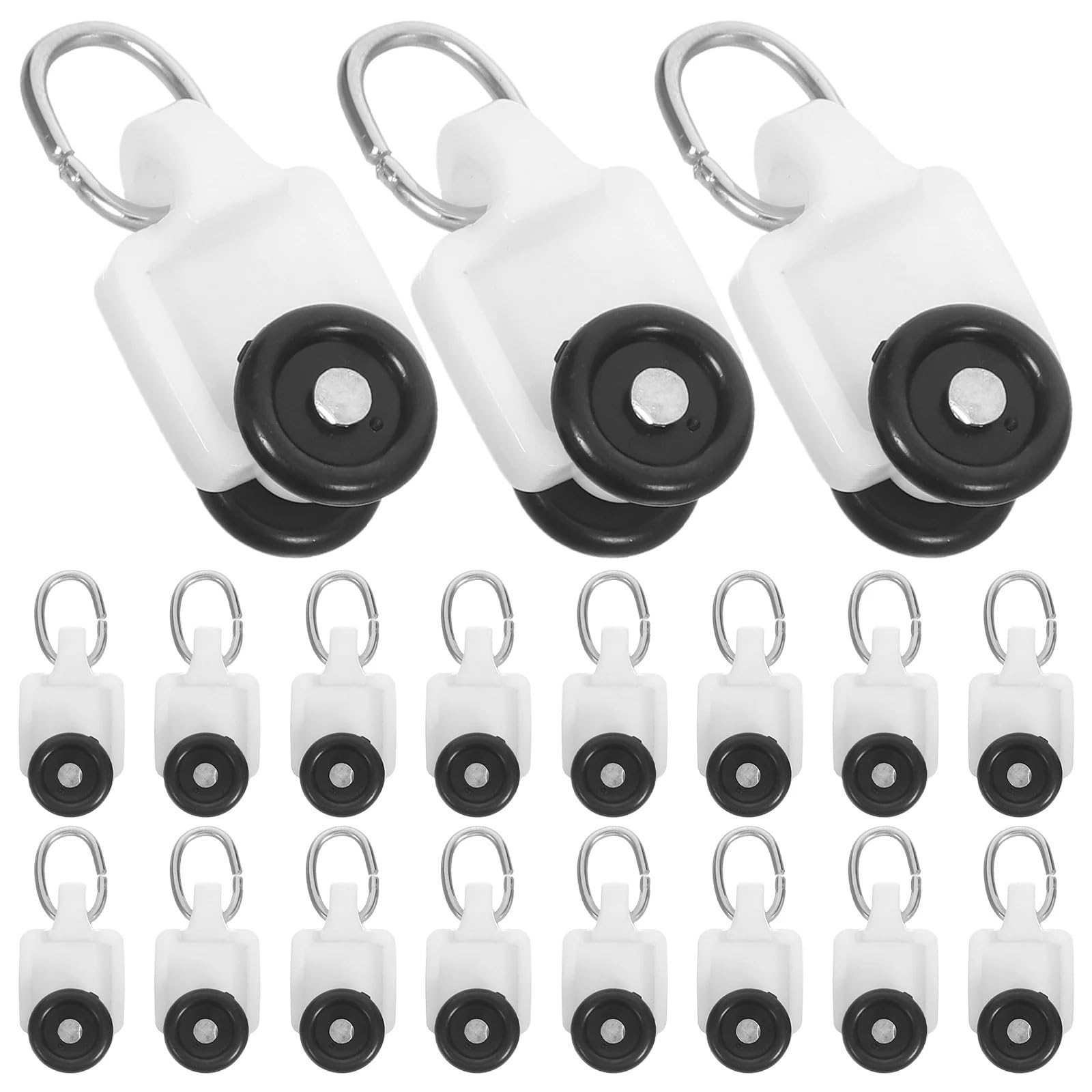 Curtain Track Glider Rollers 100Pcs Silent Curtain Rail Track Rollers Twin Wheeled Carriers Smooth Glide For Bedroom Lounge Ceiling Sliding Gliders for Shower Curtain