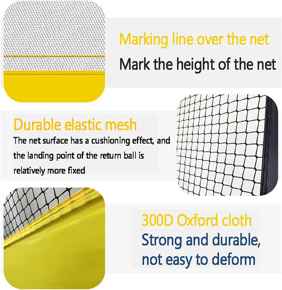 Portable Tennis Rebounder Tennis Practice Wall for Indoor & Outdoor Training Training Equipment Tennis Rebound Net, for Groundstrokes & Volleying Tennis(Size:5.9x11.8ft)