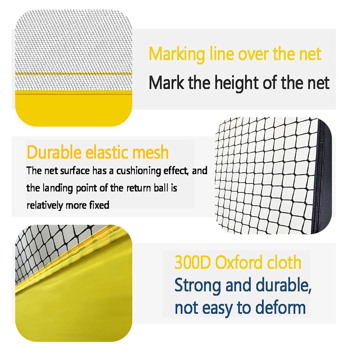 Rete da rimbalzo per tennis portatile 5,9x11,8 piedi allenamento indoor outdoor