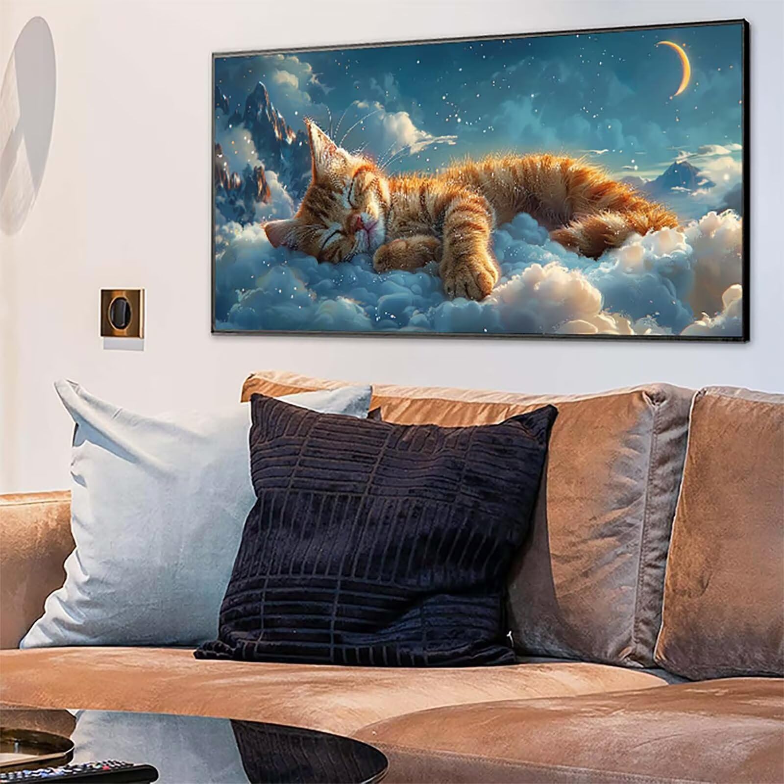 Gatto Diamond Painting Grandi Dimensioni 50x100cm, Diamond Painting Z-2936