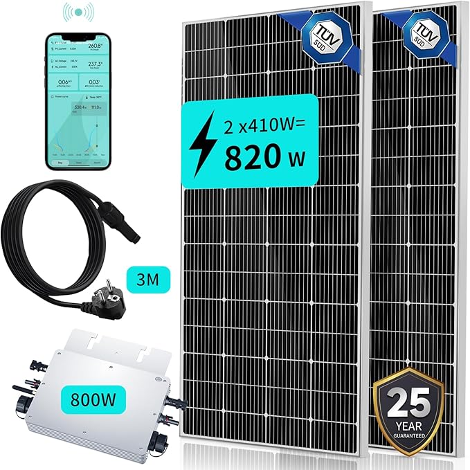 Balkonkraftwerk 800 watt, Solar Balkonkraftwerk mit wechselrichter 800w