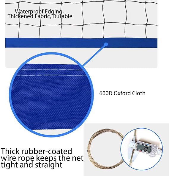 Volleyball Net Outdoor, Portable Outdoor Volleyball Net - Easy Setup PE Sports Net Volleyball Training Equipment for Adult Kids