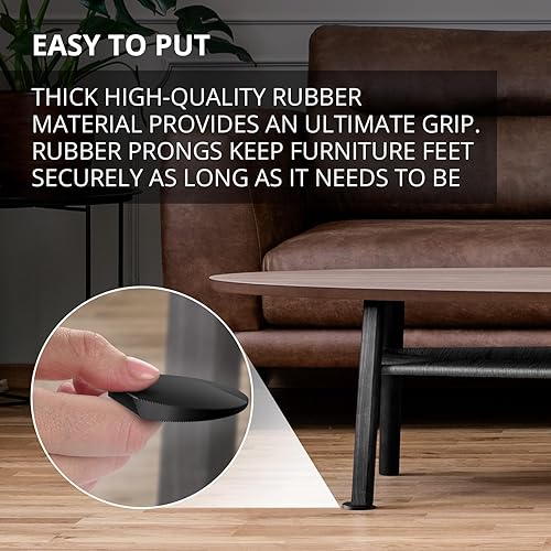 Miniatura 5 de X-Protector Niveladores de muebles  30 piezas de 2 pulgadas  Cuñas de goma negra para nivelar  Pies de nivelación de muebles multiusos para evitar