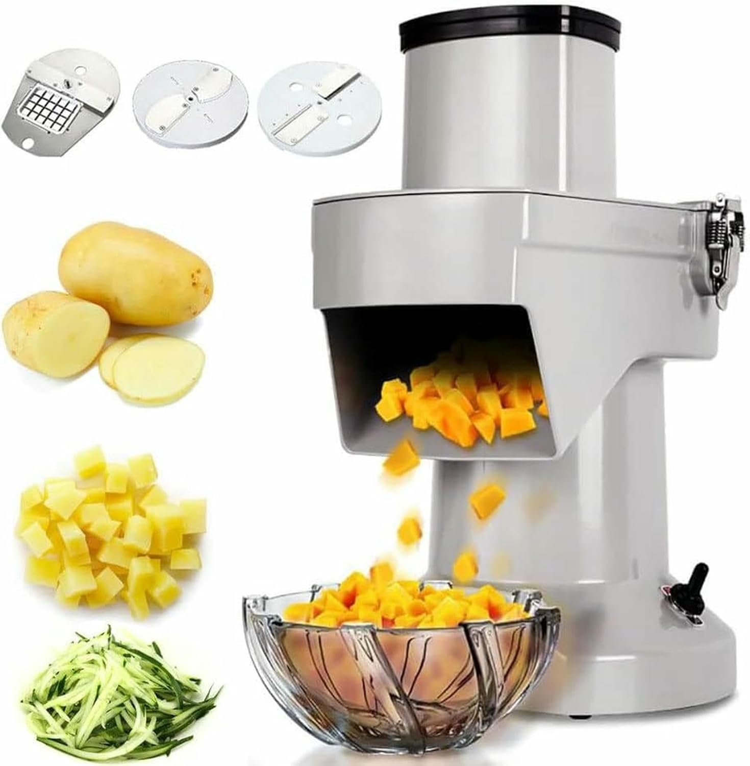 Electric Vegetable Cutter/Slicer/Grater 3 In 1 Electric Food Cutter With Cutting Molds