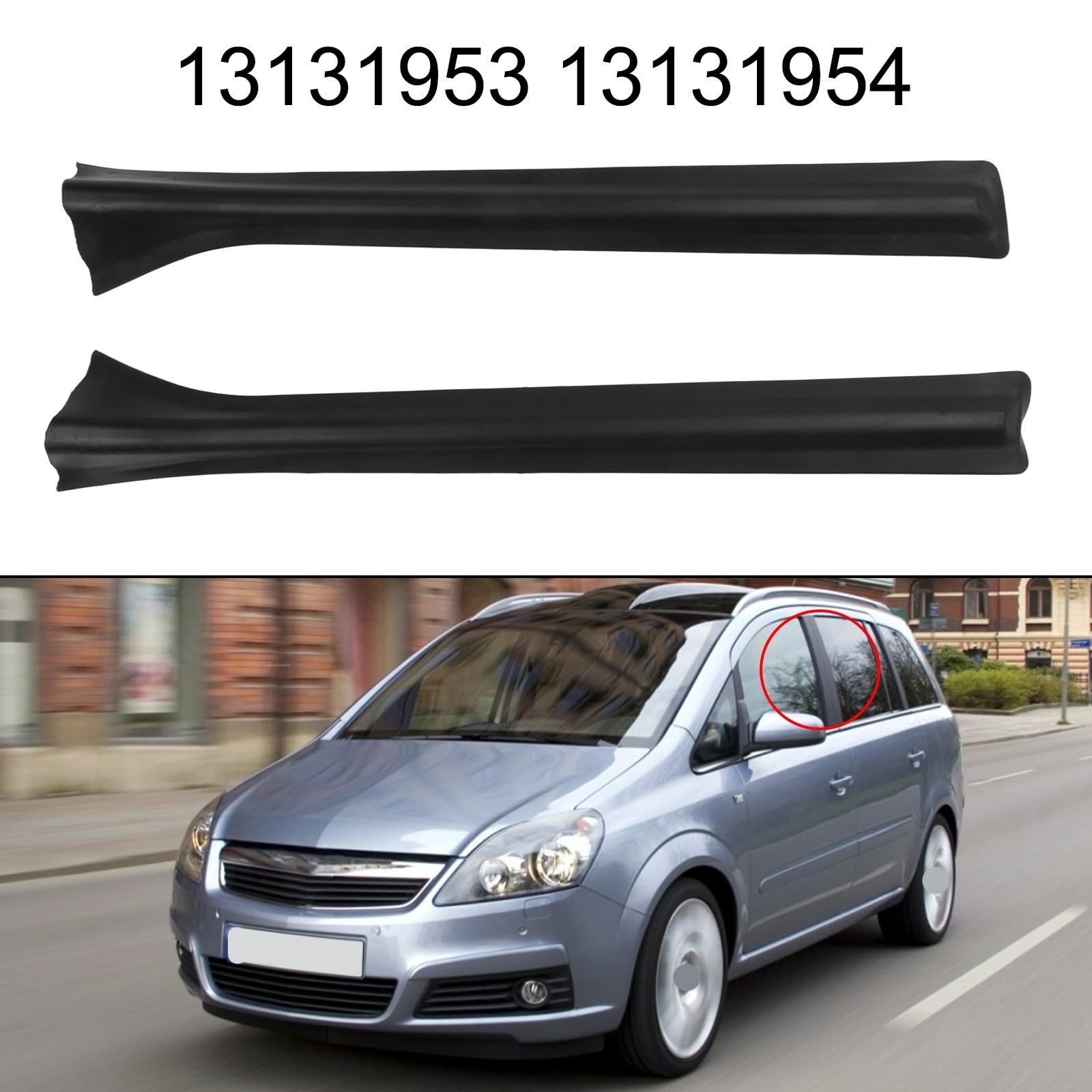 Kit Guarnizione Porta Pilastro B Per Opel Zafira B, Pezzo di Ricambio Guarnizione 13131953 13131954, Copertura di Rifinitura Per Modelli Vauxhall