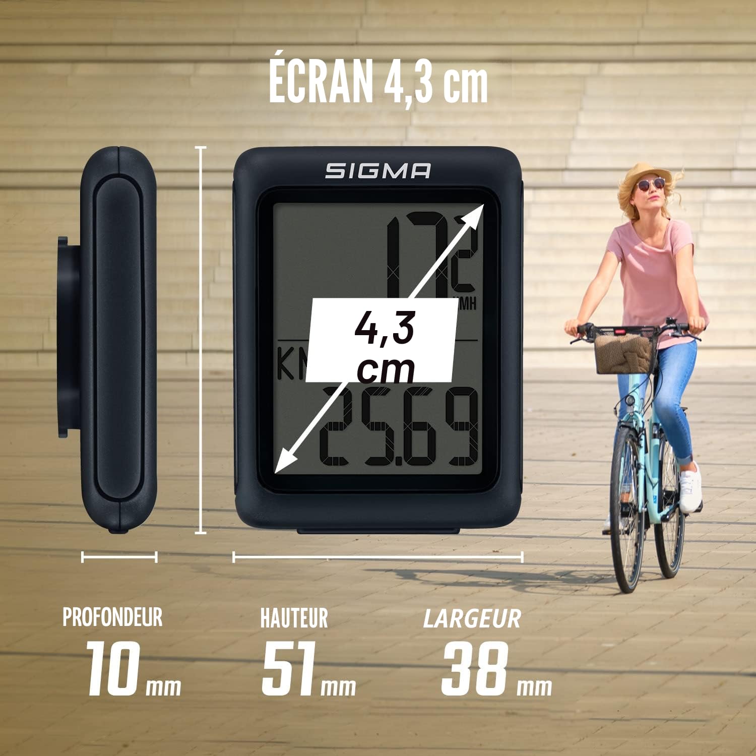 SIGMA Sport BC 5.0 Bicycle Computer with Numerous Functions Beginner Bike Computer Easy to Use with Large Buttons and Clear Display
