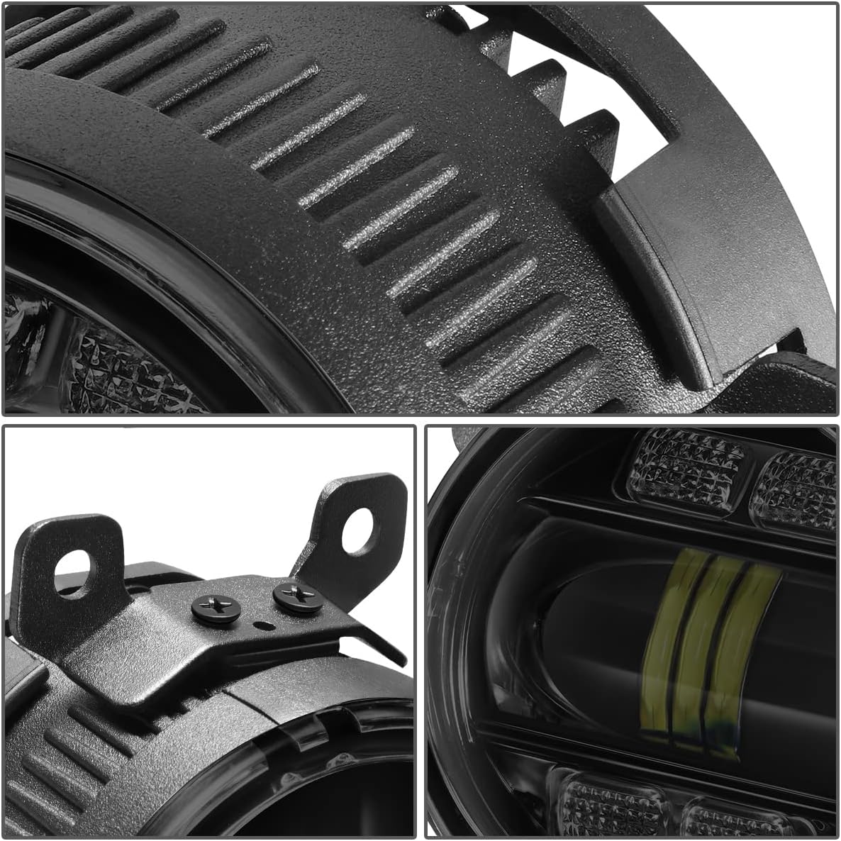 DNA MOTORING FL-ZTL-366-SM Pair of Full LED Fog Lights with Wiring Harness Compatible with 13-18 C-Max / 11-15 Explorer / 08-14 Focus / 05-22 Ranger, Smoked Lens