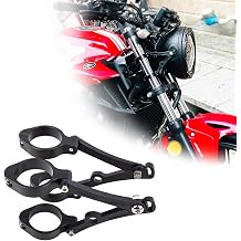 Motorcycle Headlight Bracket 51-54mm Black Headlamp CNC Fork Tube Side Mount Bracket for Most Motorbikes