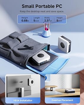 CHUWI LarkBox X Mini PC, Intel N150 (3.6GHz, TDP 15W), 12GB LPDDR5 512G SSD, 4K Triple Screen, Windows 11 Mini Computer, USB3.2, WiFi 6, BT5.2, HDMI, 2.5G LAN, VESA