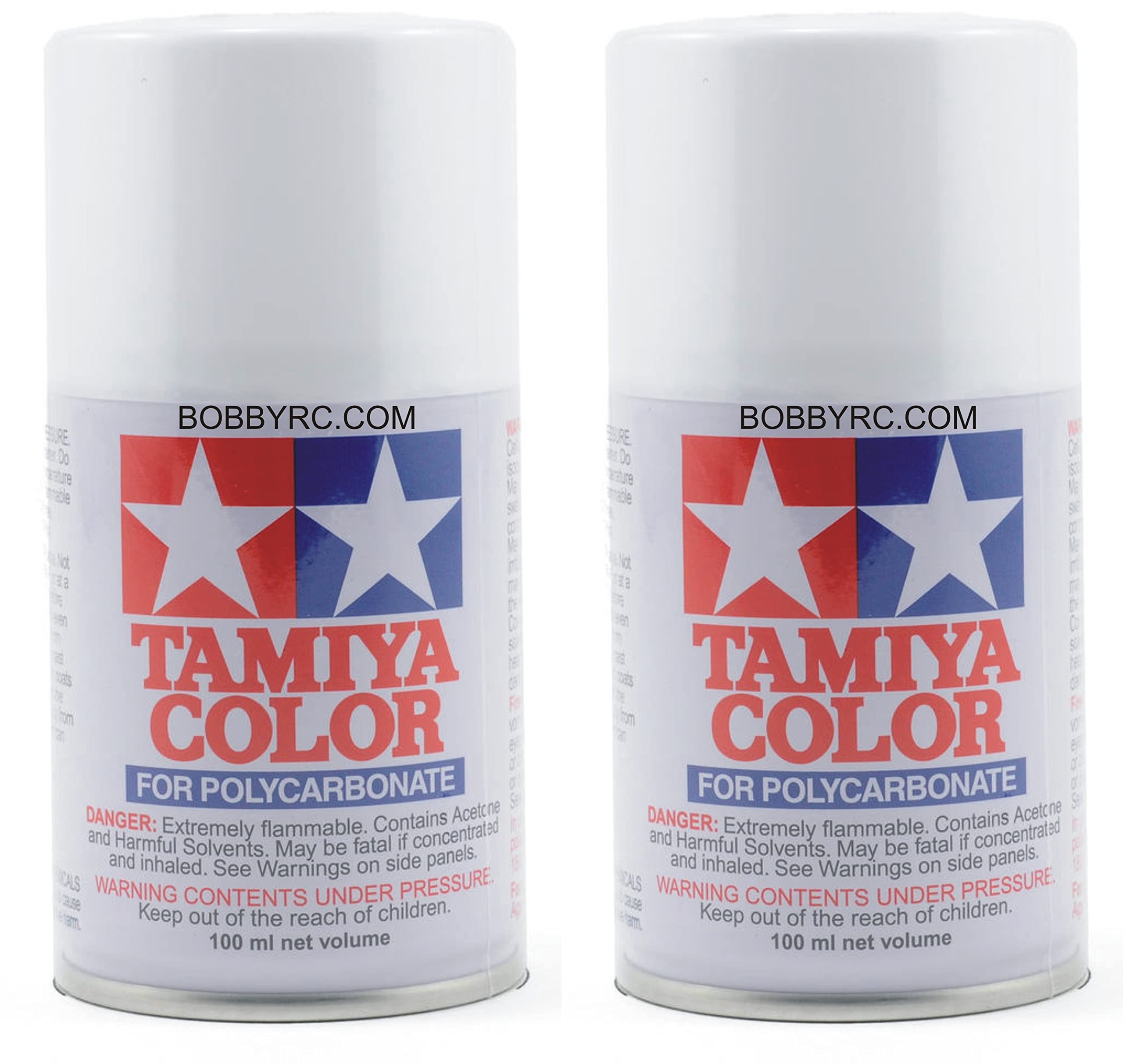 TAMIYA 2 PACK Polycarbonate PS-1 White 100ml Spray TAM86001 RC PAINT PROLINE