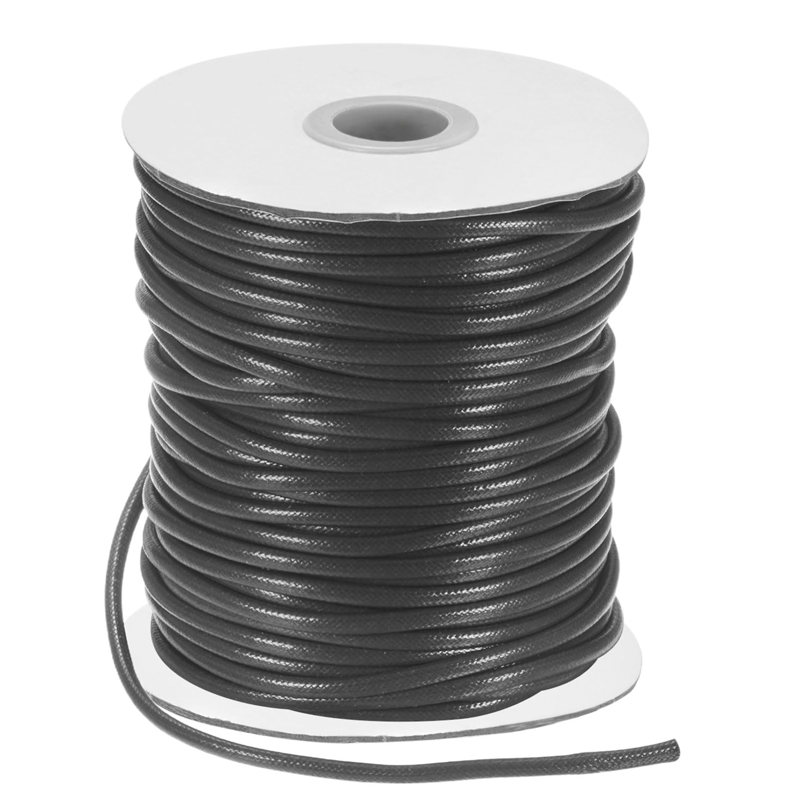 M METERXITY Waxed Polyester Cord, 44 Yards 3mm Waxed Beading String with Spool for Jewelry Making/DIY Handmade Crafts/Necklaces/Bracelets, String Macrame Bracelet Thread [Black]
