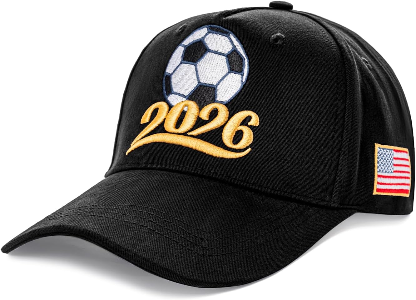 - 2026 World Cup Embroidered Soccer Baseball Cap Adjustable Fit