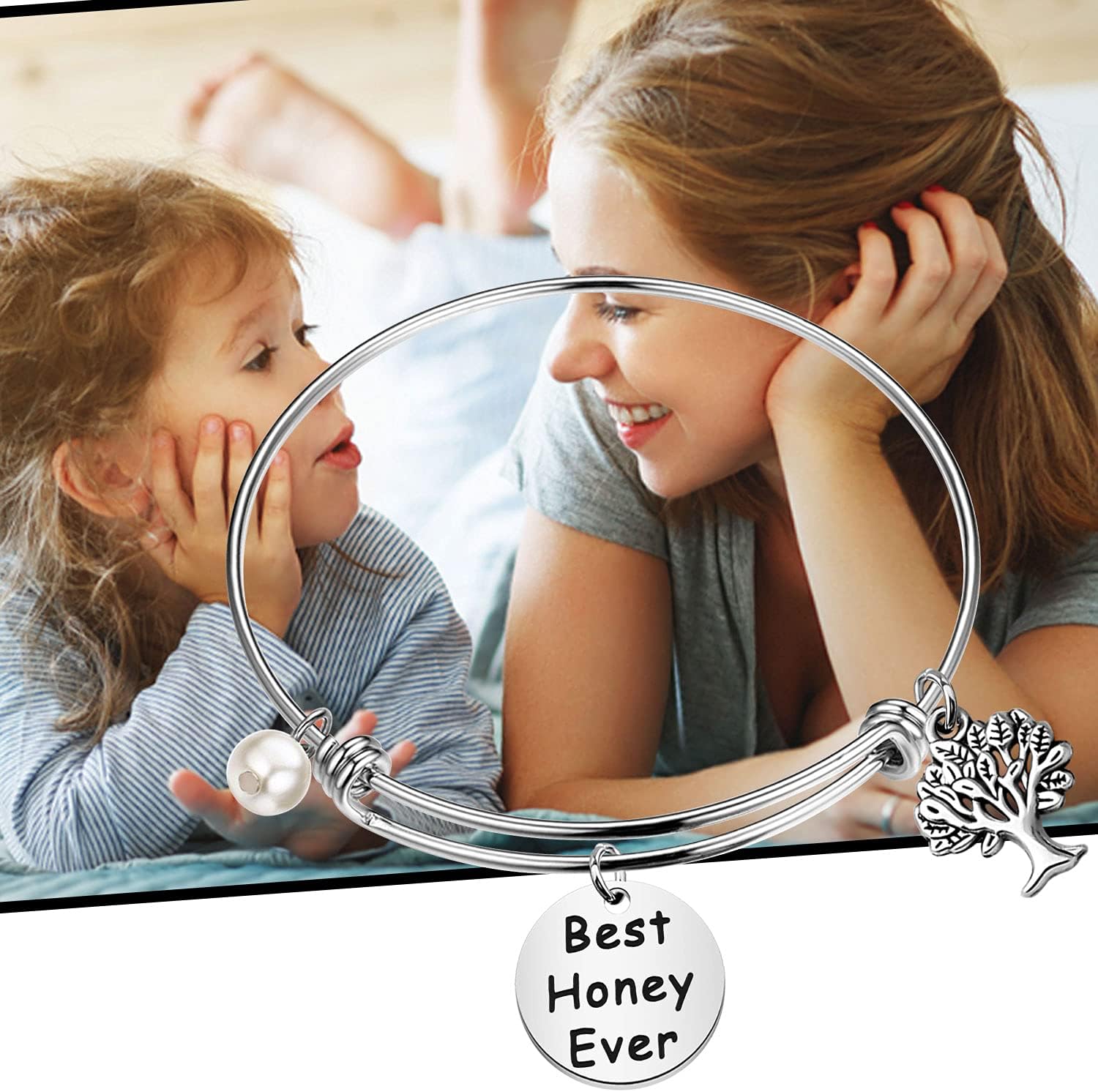 CENWA Grandma Gift Idea Best Honey Ever Bracelet Grandmother to Be Gift - Image 6