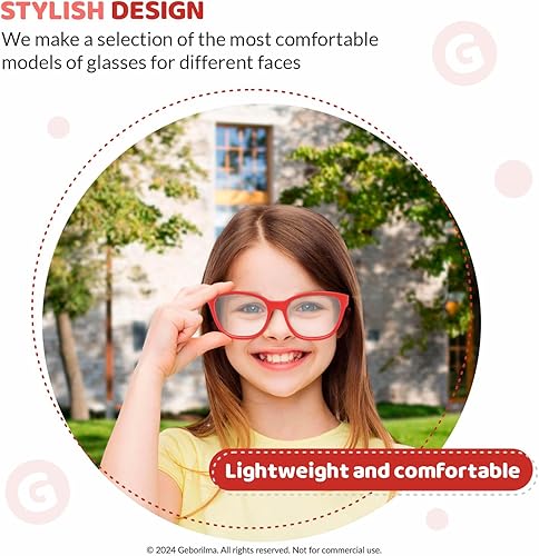 Miniatura 5 de Marcos de lentes flexibles para niños - Gafas graduadas para niños de 4 a 7 años, anteojos Rbg para niños, lentes irrompibles