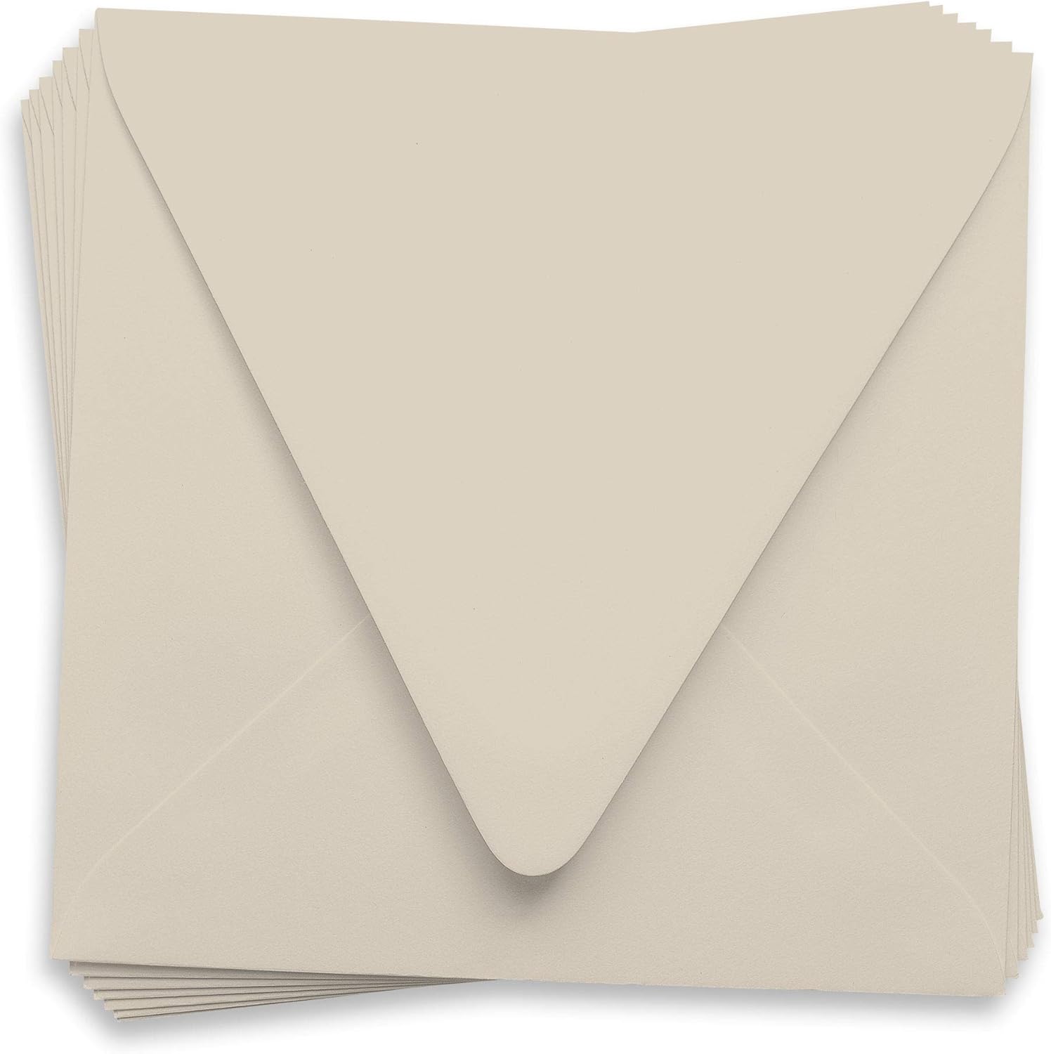 Chardonnay Beige Square Envelopes - 6 1/2 x 6 1/2 Gmund Colors Matt Euro Flap 81T, 25 Pack
