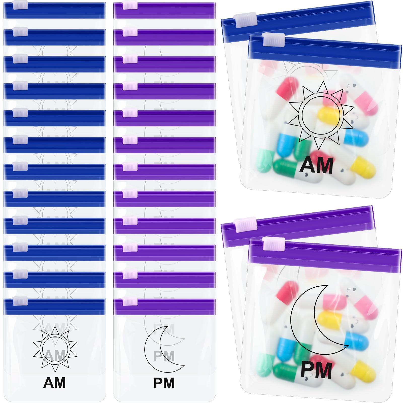 Travel Pill Pouches - 24 Pack -10