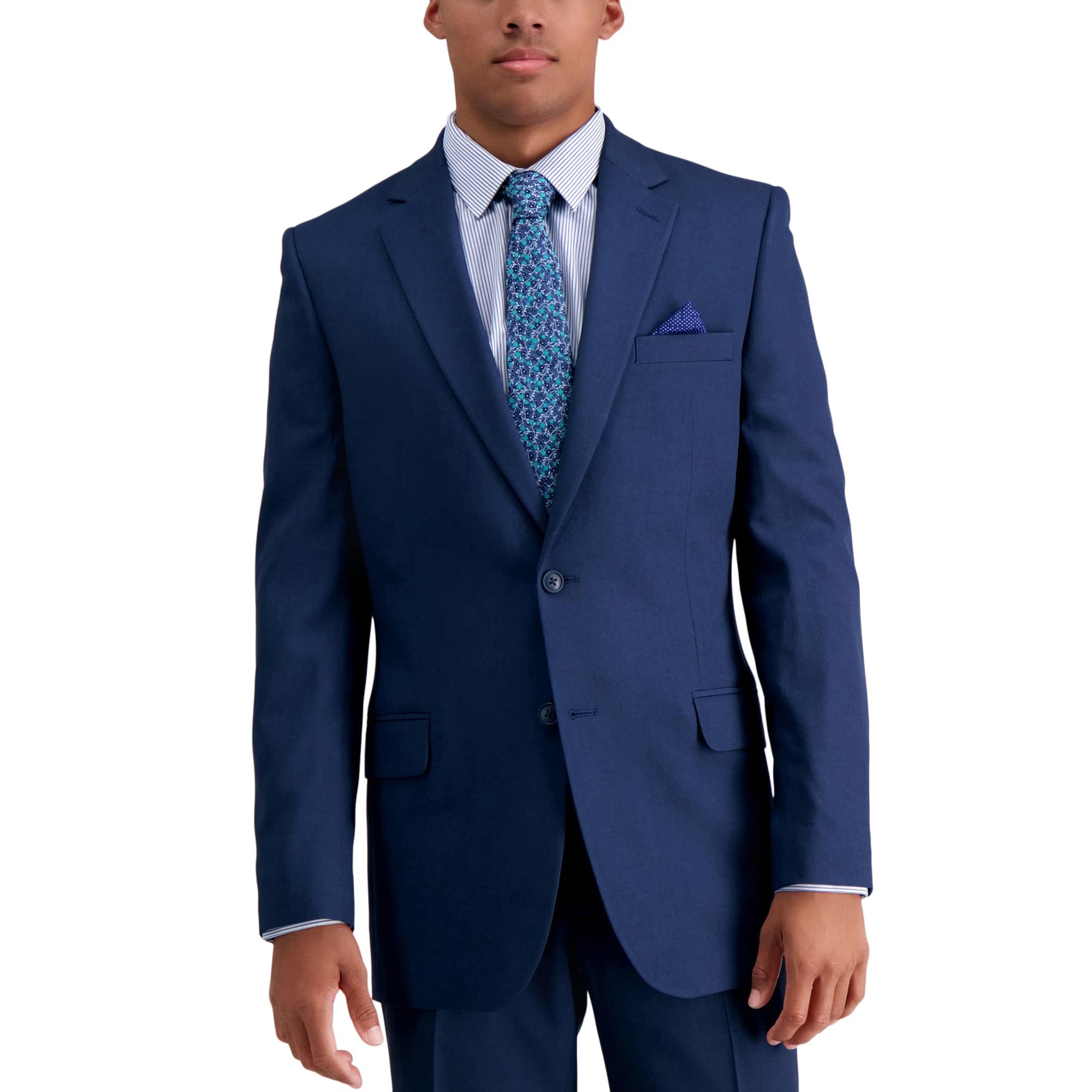 haggar Men's Travel Performance Solid Gab Tailored Fit Suit Separate Coat-picture-23