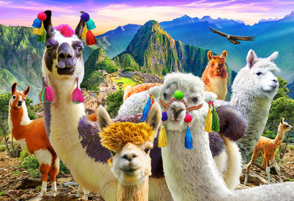 Rompecabezas de llamas de montaña de 100 piezas, piezas grandes, perfecto para niños y personas mayores
