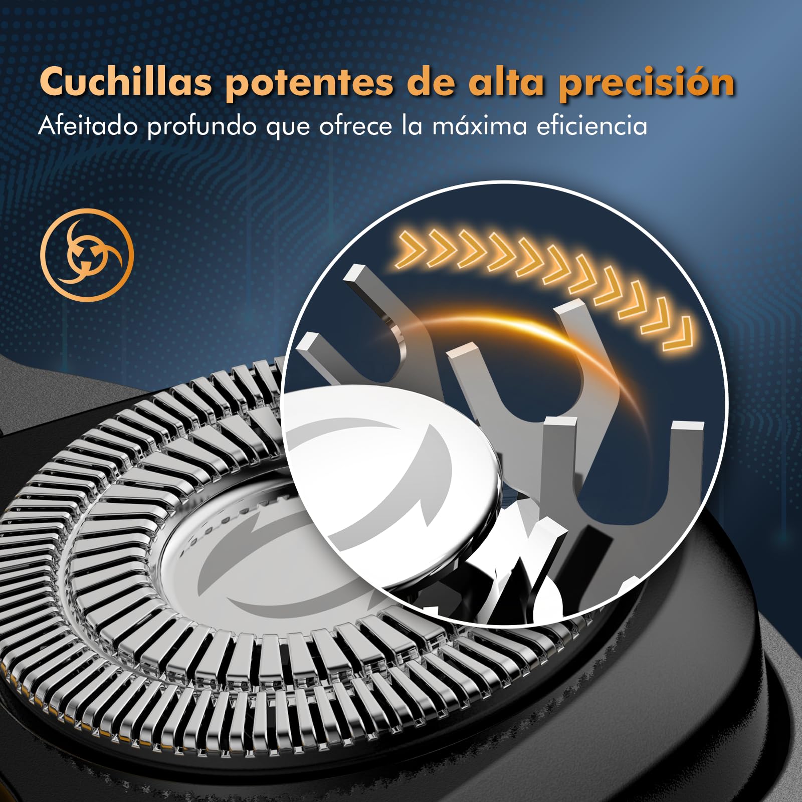 Afeitadora Cabeza Hombre, IPX7 Impermeable Maquina Afeitar Cabeza para Calvo, 6D Cabezales Magnéticos Maquinilla Afeitadora electrica hombre en Seco y Húmedo con Pantalla LED, USB-C