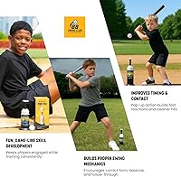 Vista 3 de BB Swing Club Pop Tee, entrenador de béisbol emergente para práctica de golpe, equipo de entrenamiento de camiseta pop con acción de lanzador
