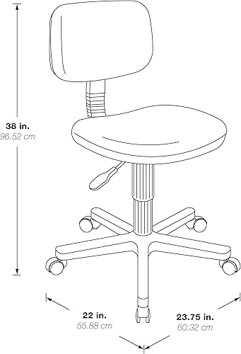 Miniatura 2 de Office Star SC Series - Silla de oficina ajustable básica con asiento y respaldo de espuma acolchados, tela de pedernal interlink