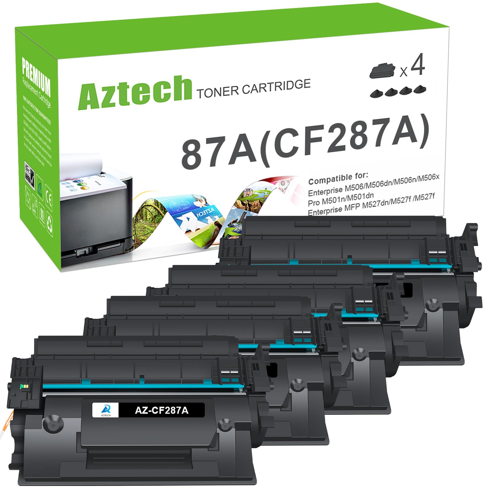 Aztech Compatible Toner Cartridge Replacement for HP 87A CF287A 87X CF287X Enterprise M506 M506dn M506n M506x Pro M501 M501dn M527 M527dn Printer (