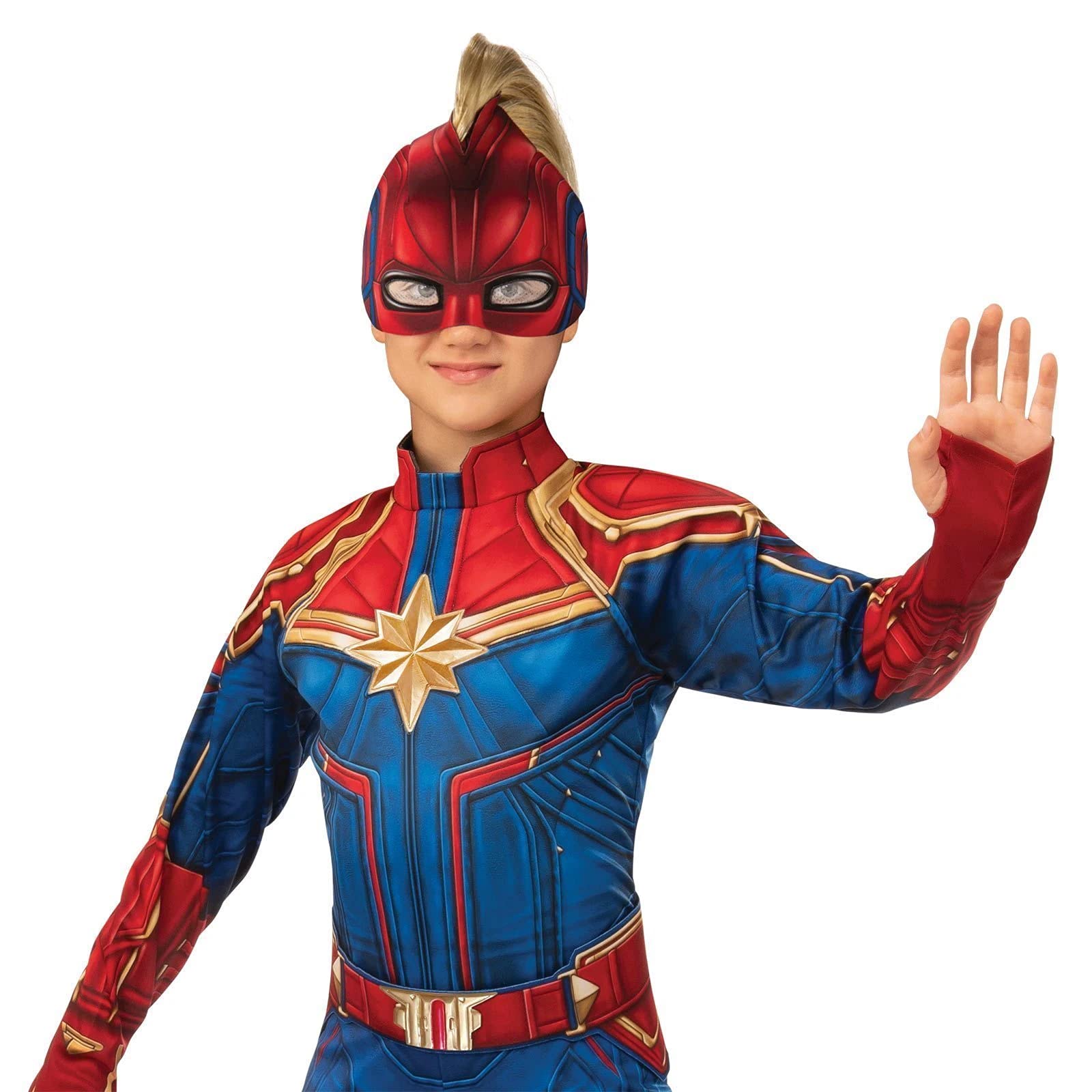 Rubie's Oficjalny kostium Captain Marvel Hero, Dzieci, kostium Deluxe