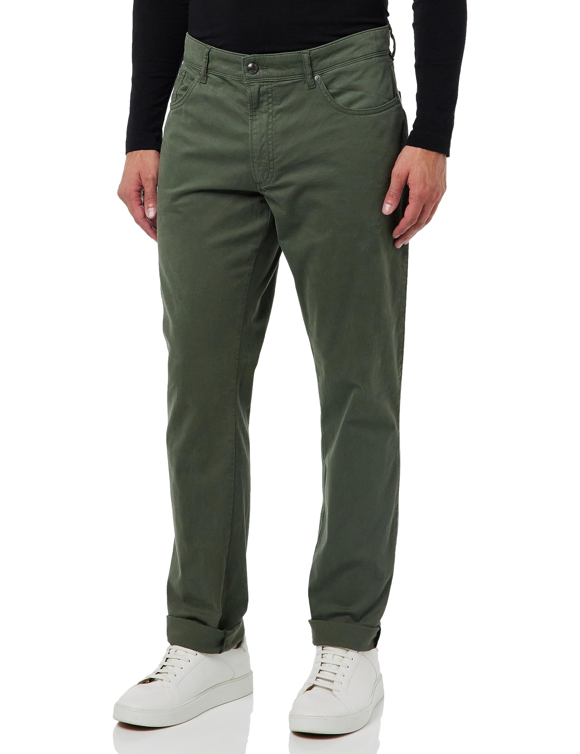 HACKETT LONDON Herren Satin 5PKT Hose, Braun (Khaki), 32W / 28L, Braun (Khaki), 32W x 28L