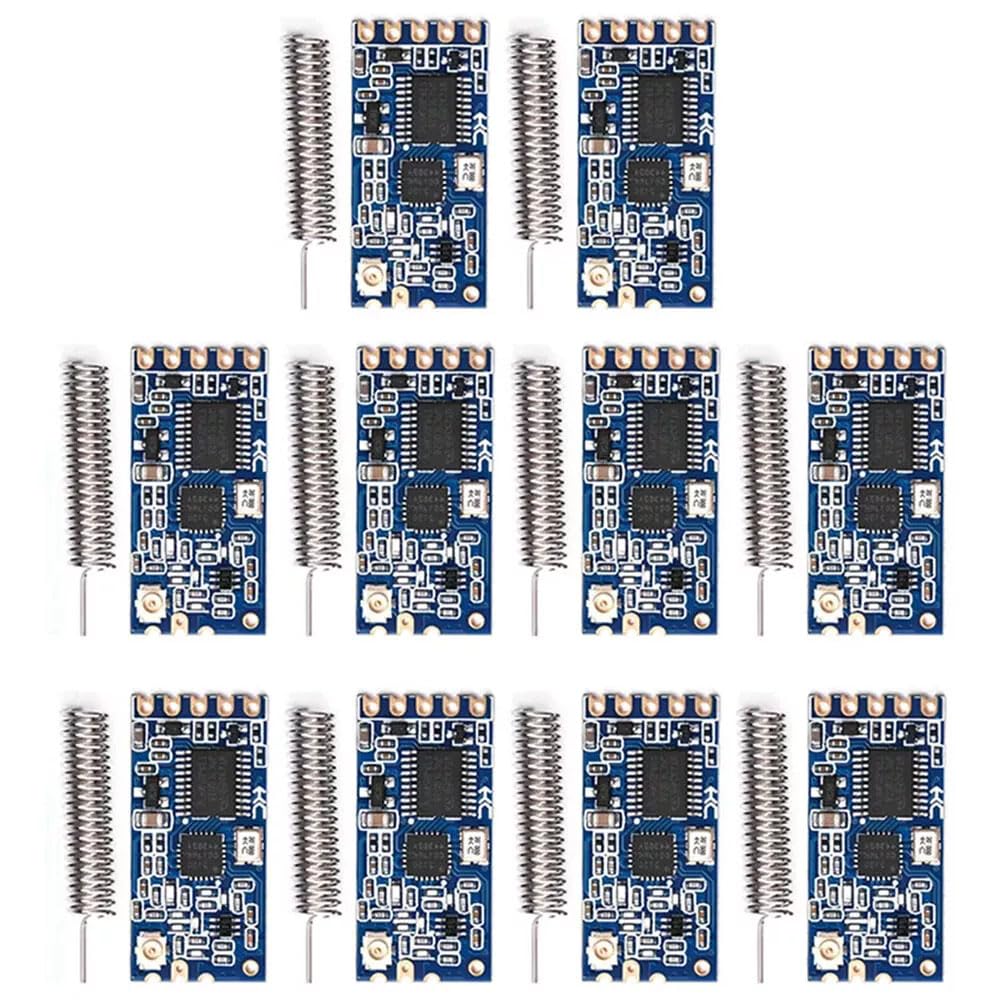 UCCKEYI 10 Pack 433Mhz HC-12 SI4463 Wireless Serial Port Modules 1000m Replace Bluetooth
