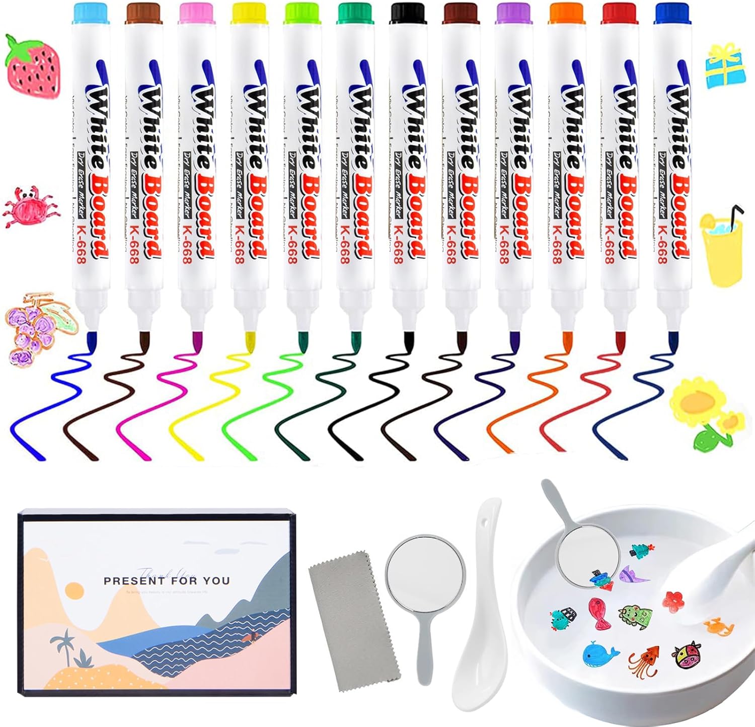 Magical Water Painting Pen 12 Colors Magic Floating Painting Marker