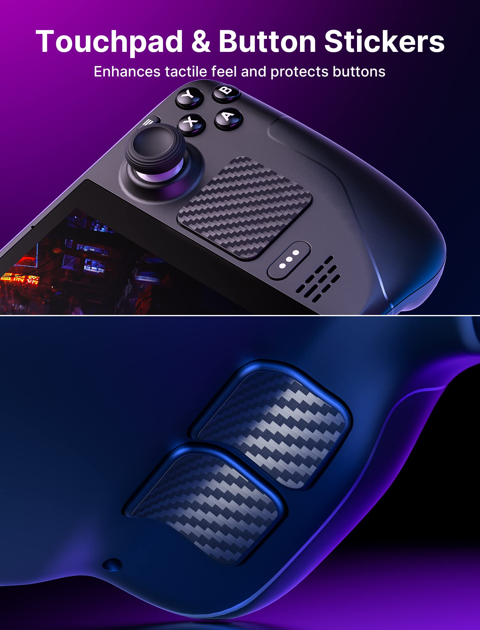 JSAUX Skin Stickers Set For Steam Deck/Steam Deck OLED