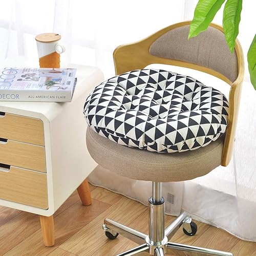 Miniatura 2 de vctops - Cojín redondo bohemio para silla de jardín, patio, hogar, cocina, oficina