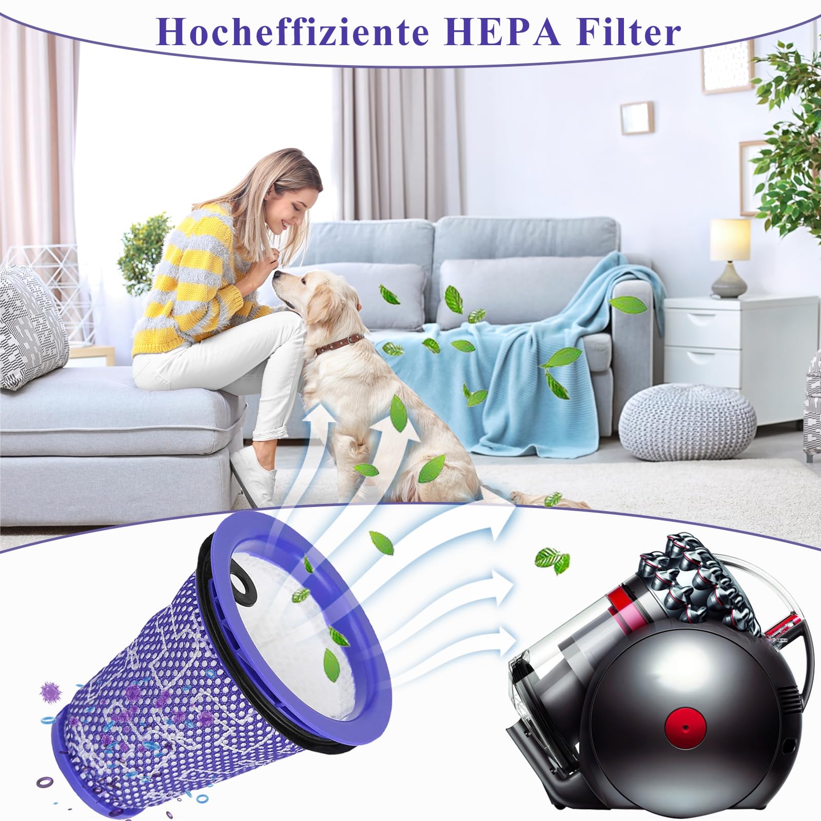 Filtri per Dyson Big Ball CY18 CY22 CY23 CY24 CY25 CY26 CY27 CY28 DY75 DY77 DY78 DC77 DC78 filtro pre-motore aspirapolvere filtro HEPA 3 pezzi