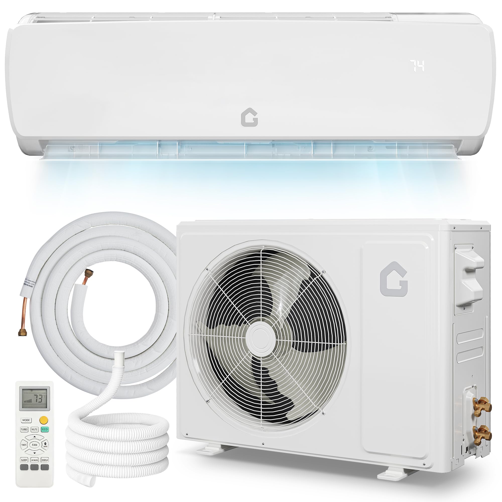 Photo 1 of **only condenser**12000 BTU 115V Ductless Mini Split AC Heat Pump for Apartment/Room, 19 SEER 42dB Ultra-Quiet Inverter System, 3-in-1 Cooling Heating Dehumidifier, 10ft Line Set Ready to Use (Plug and Play)