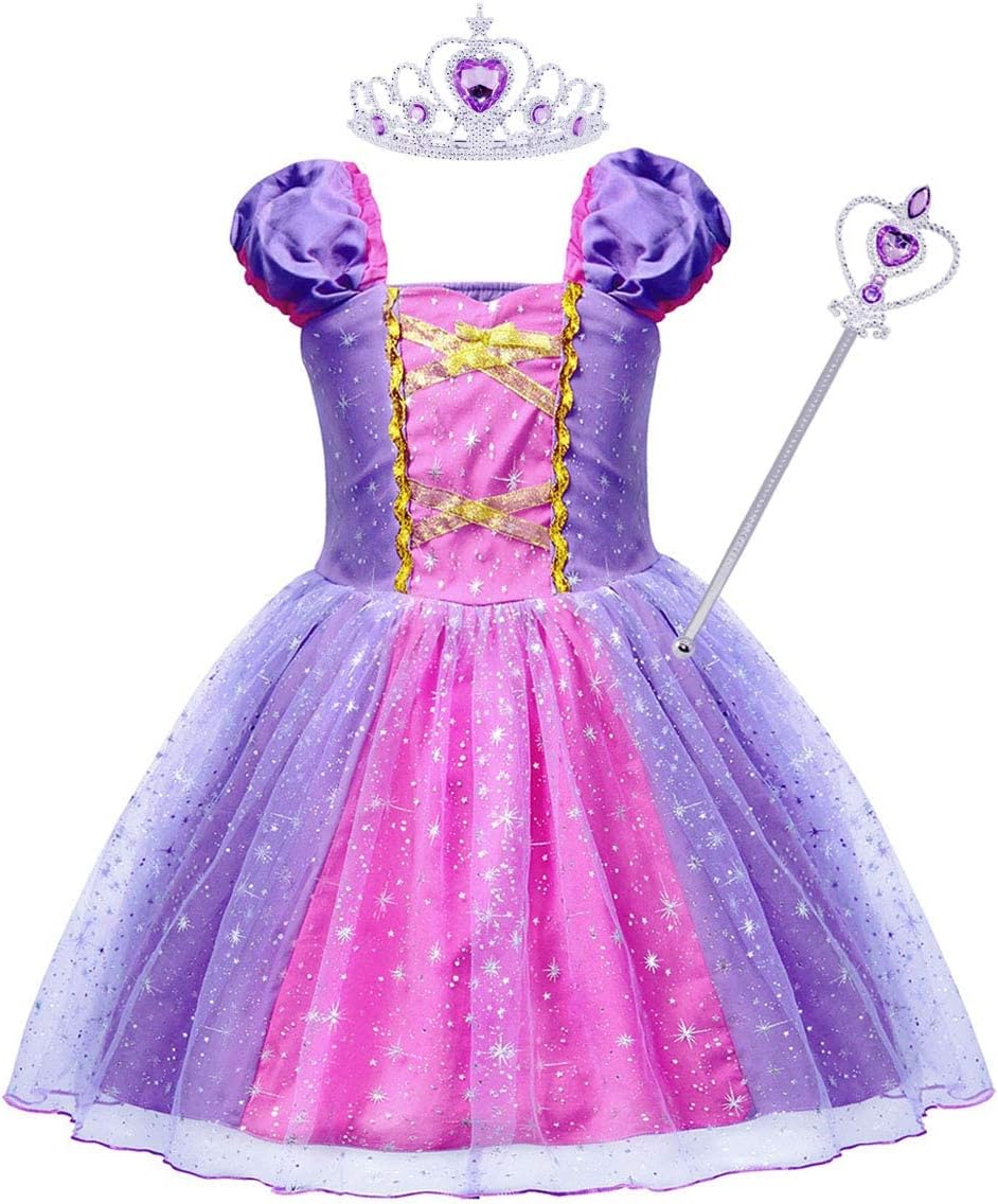 AmzBarley Princess Dress up for Girls Kids Birthday Holiday Party Costumes Fancy Dress