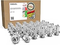 Vista 13 de Wheel Accessories Parts 24 tuercas de orejeta estilo OEM M14x1.5 14x1.5 rosca de 1.60" de largo, color negro, hexagonal de 13/16" 21mm, compatible