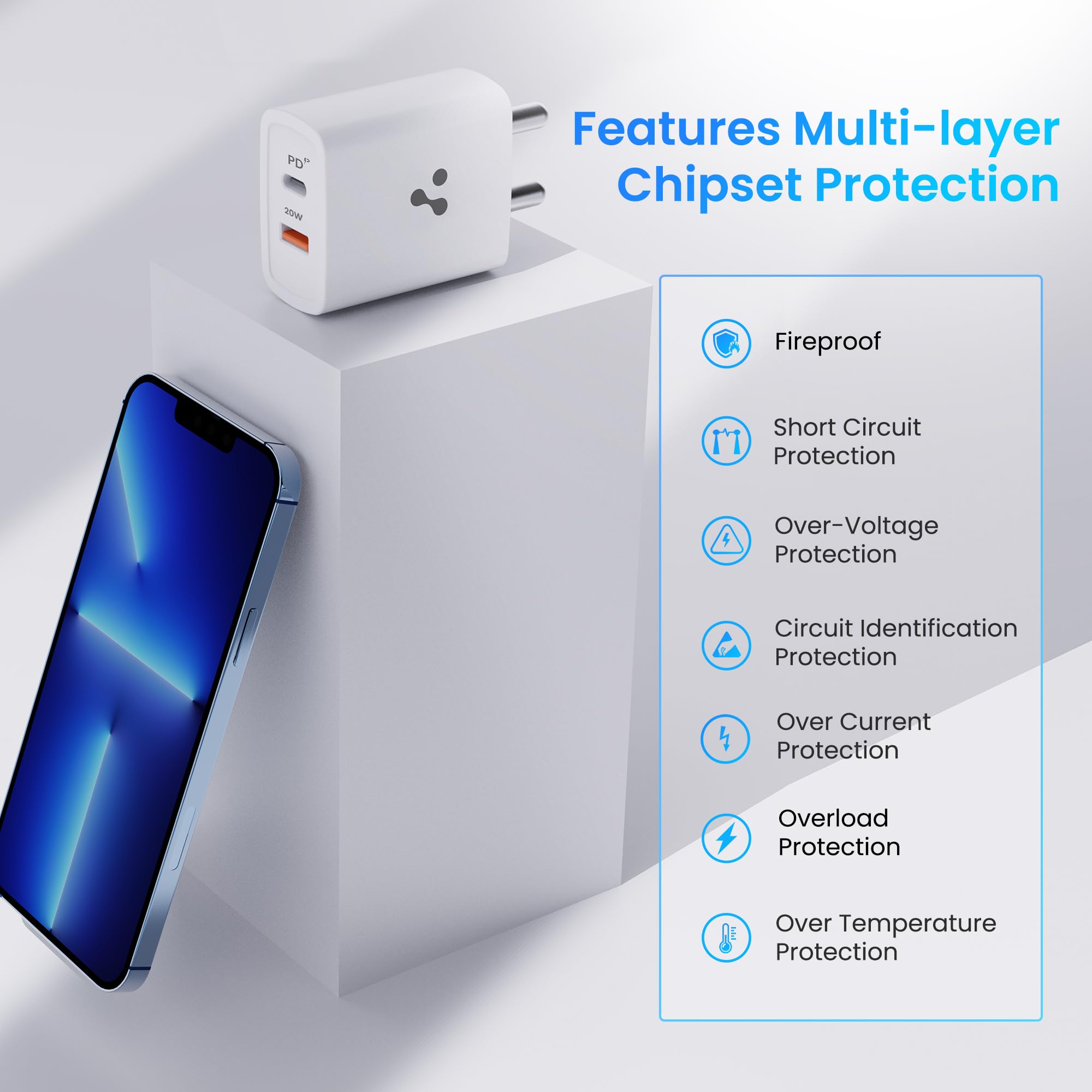 Ambrane RAAP H11 Charger - 20W Fast Charging -8
