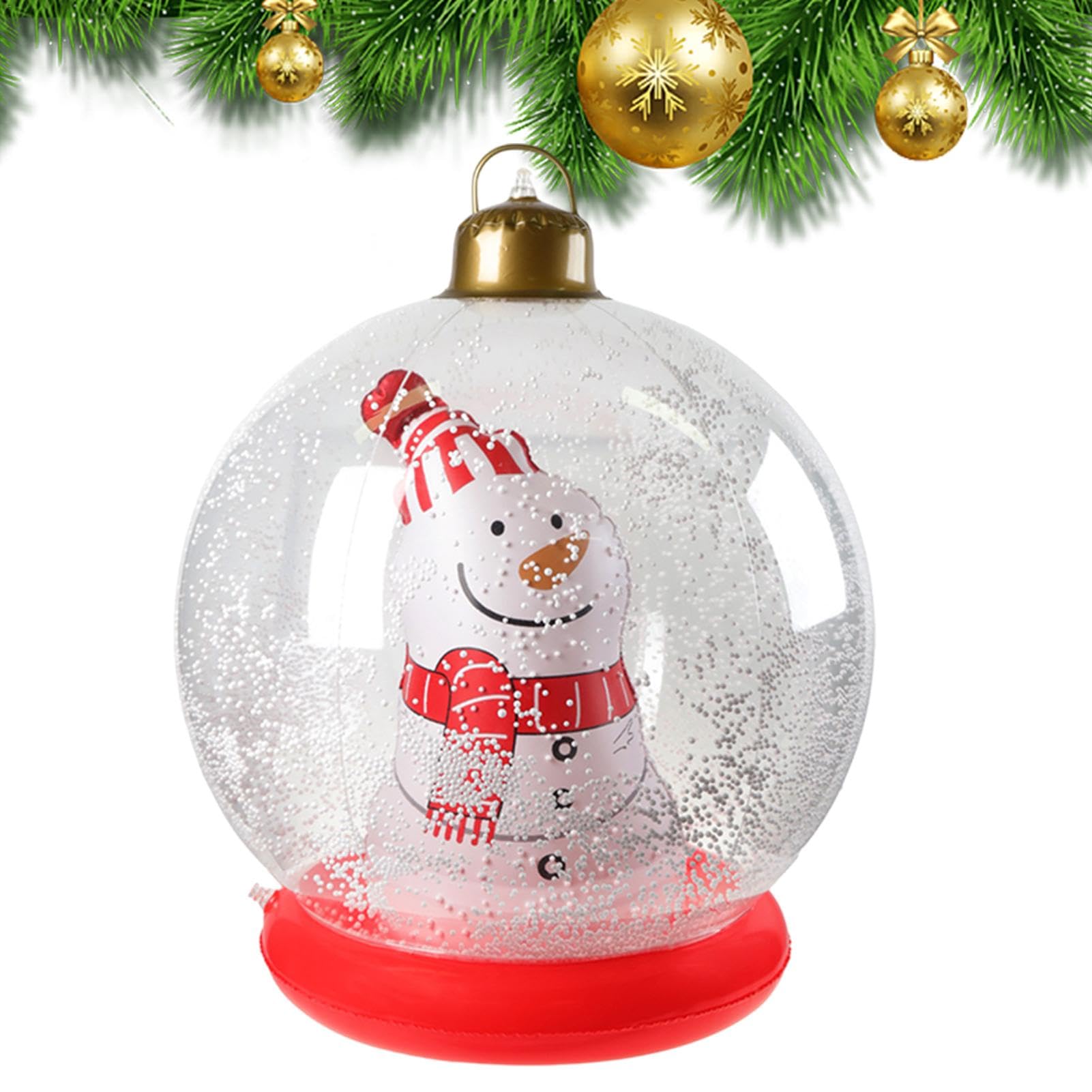 Décoration de cour de Noël géante et boules lumineuses étanches en PVC