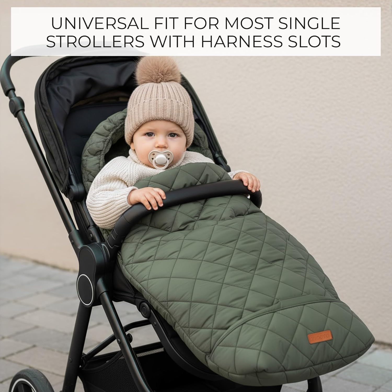 Warm and Cozy Winter Stroller Cover for Baby - Waterproof Bunting Bag with Soft Fleece Lining and Universal Fit for Strollers - Protective Footmuff Blanket for Ultimate Comfort in Wind, Rain & Snow - Image 9