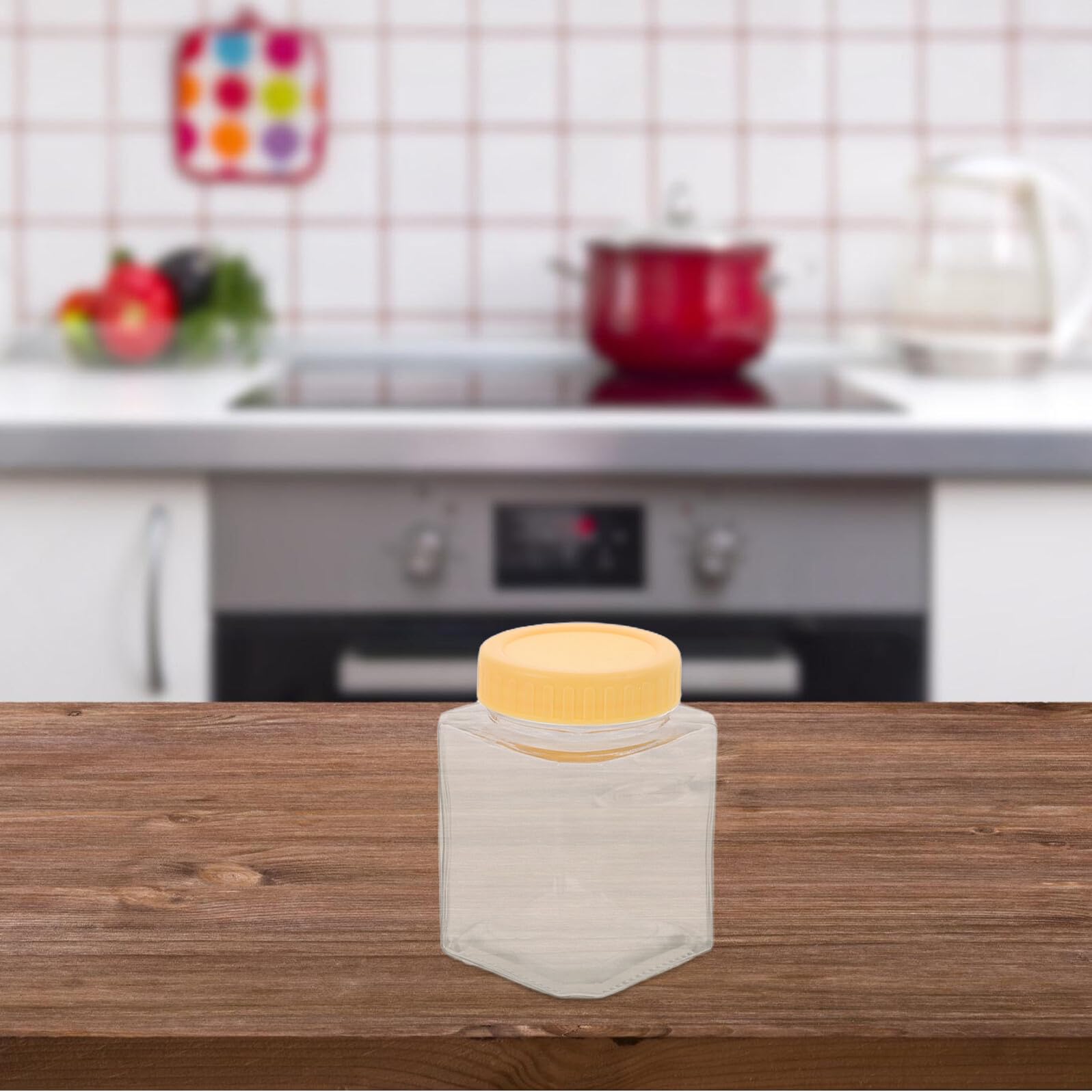 Cabilock 4piezas Contenedor de Almacenamiento Sellado Cuadrado de Vidrio Transparente Recipientes Herméticos para Alimentos para Almacenar Té Harina Azúcar y Dulces la Cocina